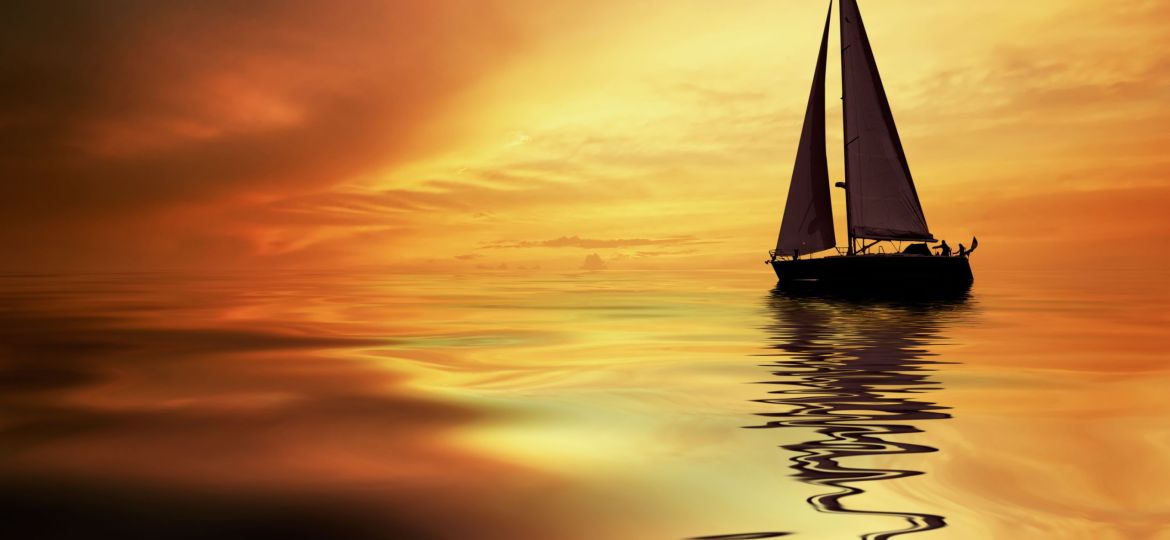 sailing and sunset