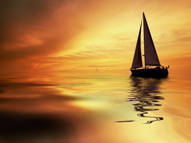 sailing and sunset